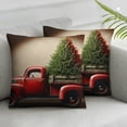 thumbnail image 3 of nygtbtfer 2Pack Merry Christmas Pillow Cover with Christmas Tree and Vintage Red Truck PatternLinen Home Decorative Throw Cushion Case, 3 of 7
