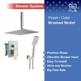 thumbnail image 2 of Rainlex One-Handle 1-Spray Setting Brushed Nickel Bathtub Shower Faucet, 2 of 4