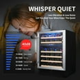thumbnail image 6 of SOTOLA Wine Cooler 24 Dual Zones inch Wine Refrigerator 46 Bottles Built-in Wine Fridge Under Counter or Freestanding Auto Defrost 6 Removable Shelves Glass Door Quiet for Home Office Bar, 6 of 7