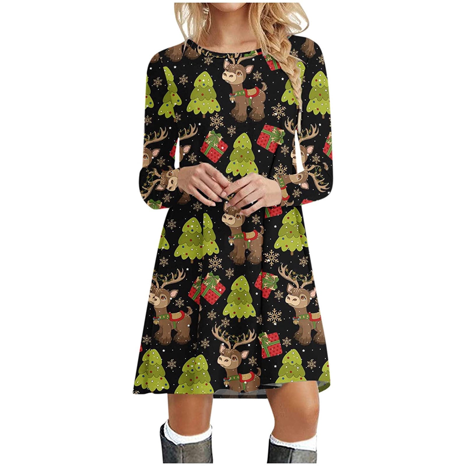 Christmas Hooded Sweatshirt Dress for 