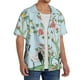 thumbnail image 2 of Fotbe Chinoiserie Floral Palm Tree Camisa Estampada de Manga Corta para Hombre, Casual de Verano, Estilo Playero, Sin Arrugas-Medium, 2 of 5