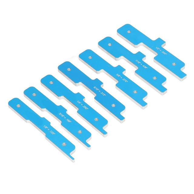 Bloc Mis en Place, Barre de Configuration de Table de Routeur de Haute Précision 7Pcs Alliage d'Aluminium pour la Coupe