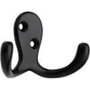 DISCONTINUED Brainerd Double Robe Hook, Flat Black