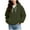 B_ Army Green, variant on UTSJKR Quarter Zip Hoodie Women Mokaloha Unisex Shirts Long Sleeve Waffle Solid Color Sweatshirt 1/4 Zip Pullover with Pockets White XXL