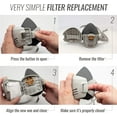 thumbnail image 5 of Tesoro Moda | PM2.5 Replacement Filters for ST-AX and ST-AG Respirator Face Masks | High Efficiency 5 Layer Construction with Electrostatic Fiber Traps Particles 100X Smaller than a Human Hair, 5 of 7