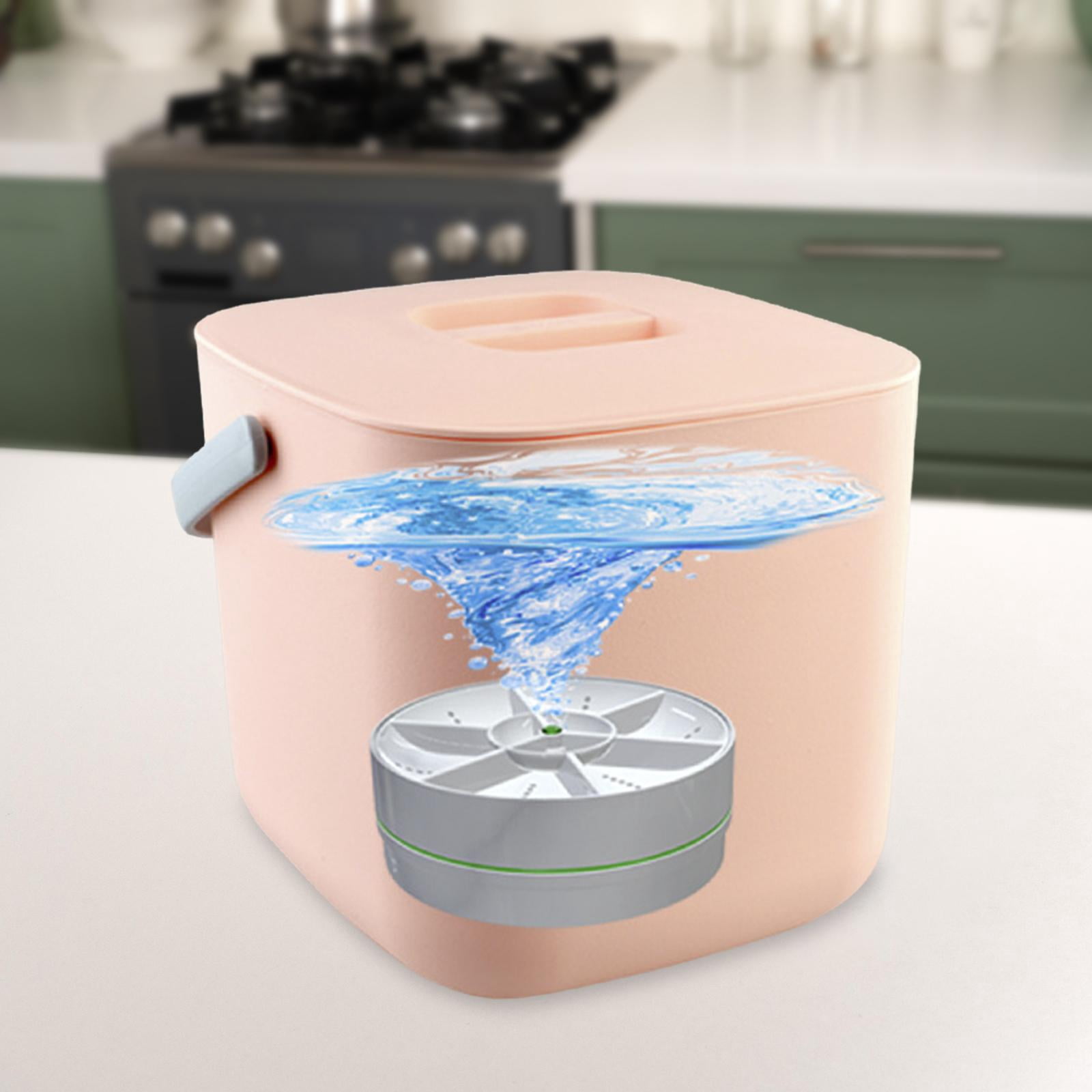 TISHITA Sink USB Dishwasher with bucket Mini Dishwasher Kitchen Auto Shutdown USB Powered Lightweight Sink Dish Washer Portable for Dorm Camping Travel White