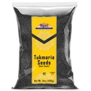 Rani Tukmaria (Natural Holy Basil Seeds) 14oz (400g) Used for Falooda / Sabja Dessert, Spice & Ayurveda Herbal ~ Gluten Friendly | NON-GMO | Kosher | Vegan | Indian Origin