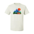 thumbnail image 2 of Neon Colorful California Bear Sunset Cali Redwoods | Mens Fashion Graphic T-Shirt, White, 2XL, 2 of 4