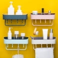 thumbnail image 2 of Shower Caddy Bathroom Storage Rack Shelf with Hooks Towel Holders, Shampoo Bars Shower Shelf, Kitchen Wall Organizer Rack Bathroom Accessories Bathroom Organizer (Color : White), 2 of 6