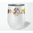 thumbnail image 4 of Carolines Treasures CK4249TBL12 Catahoula Leopard Dog Pink Flowers Stainless Steel 12 oz Stemless Wine Glass 12 oz, 4 of 4