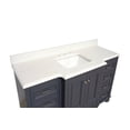 thumbnail image 4 of KBC Nantucket 60" Wood Single Bathroom Vanity w/ Quartz Stone in Marine Gray, 4 of 8