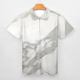 thumbnail image 3 of Marble Texture Men Zipper T-shirt Summer Casual Short Sleeve T-shirt Top, 3 of 7