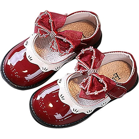 

QWZNDZGR Baby Mary Jane Flats for Girls with Bowknot Cotton Mary Jane Flat First Walker Crib Dress Oxford Shoe Ideal Walking Shoes