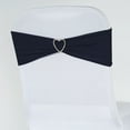 thumbnail image 2 of BalsaCircle 5 Spandex Chair Sashes Wedding Decorations Navy Blue, 2 of 5