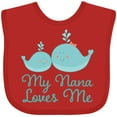 thumbnail image 3 of Inktastic My Nana Loves Me Boys or Girls Baby Bib, 3 of 4