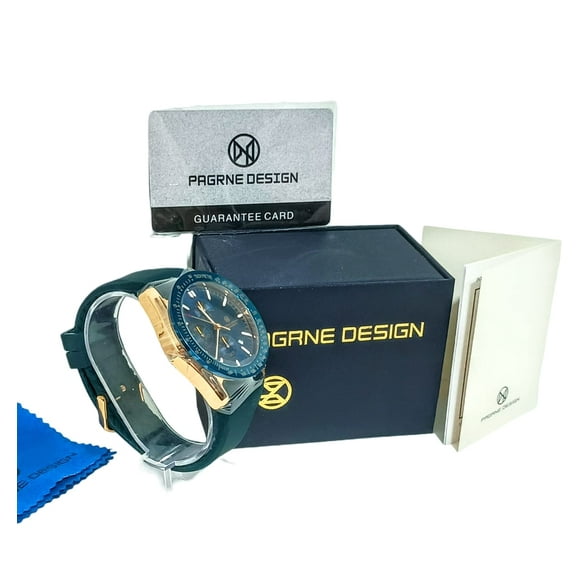 Reloj PG-5140 de PAGRNE DESIGN Tono Azul y Oro Rosa