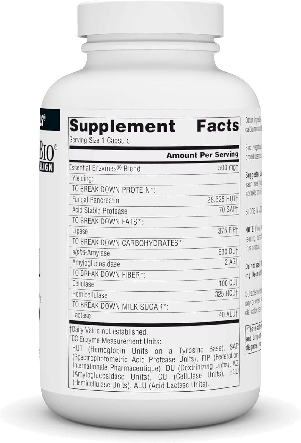 Source Naturals Daily Essential Enzymes 500 mg. 240 Capsules
