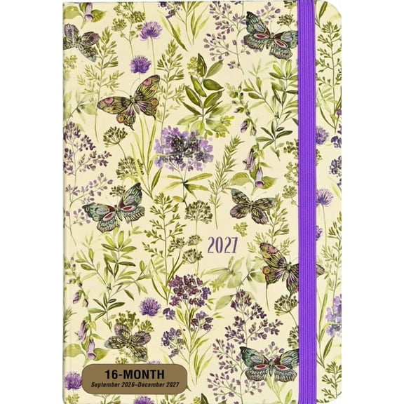 2027 Amethyst Butterflies Weekly Planner (16 Months, Sept 2026 to Dec 2027), (Paperback)