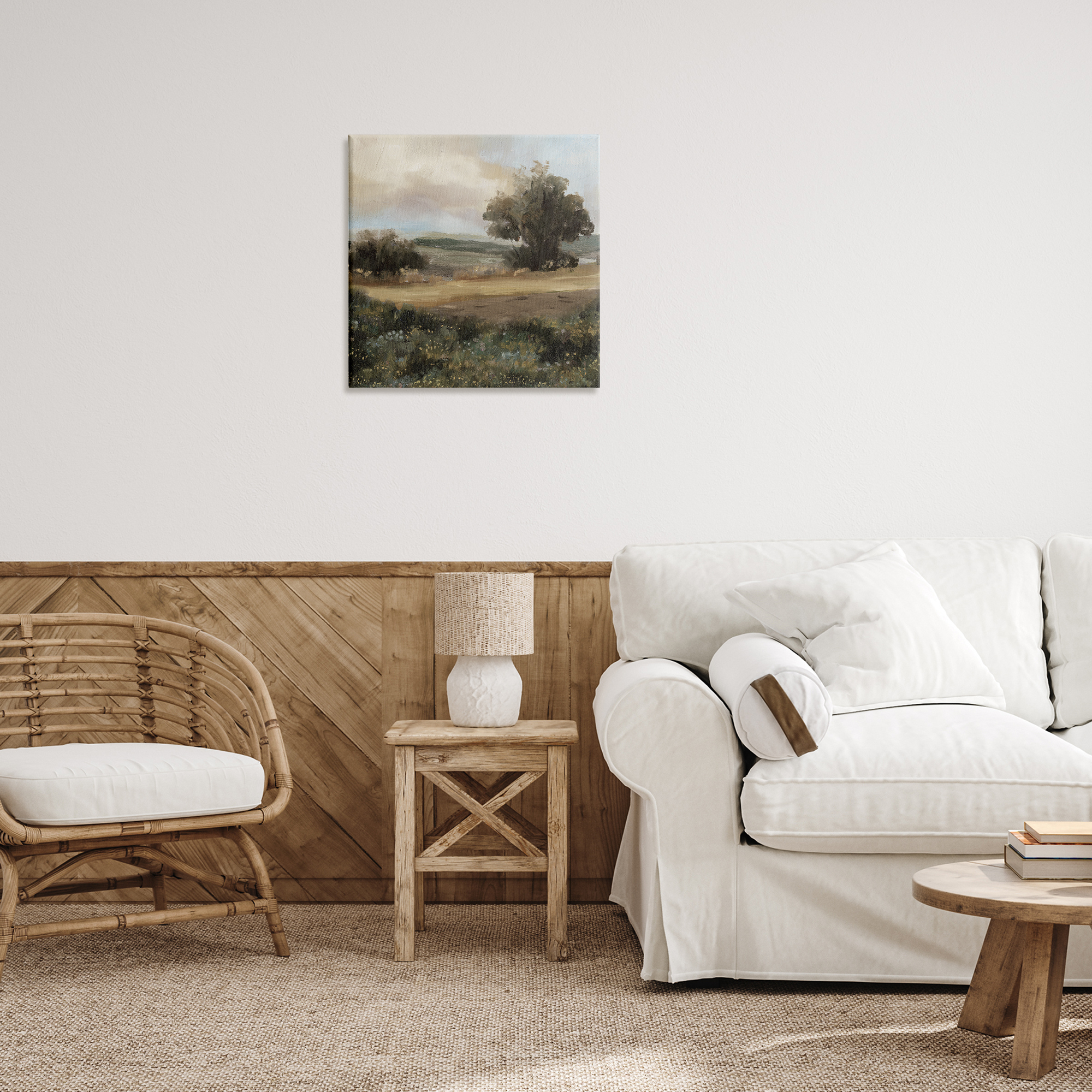 Stupell Industries Vast Country Terrain Landscape & Nature Painting Wrapped Canvas Art Print Wall Art, 24 x 24