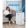 thumbnail image 3 of Powerful 14,000 BTU Portable Air Conditioner – 3-in-1 Cooling, Dehumidifier & Fan – Ultra-Quiet 51dB – Cools up to 850 Sq. Ft. – Compact, Mobile Design – Ideal for Bedroom, Office, Camping, 3 of 8