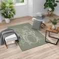 thumbnail image 1 of Rock Music Turkish Area Rug, Doodle Drawing Sketch Drummer Musical Inspirations Monochrome Arrangement, Soft Carpet for Living Room Decor with Distressed Look, 6.6' X 9.6', Dark Eggshell, by Ambesonne, 1 of 4