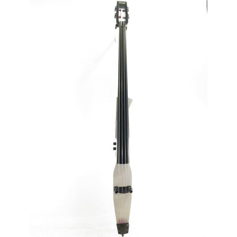 Stagg EDB-3/4 WH White Electric Upright Double Bass with Gig Bag - Stick  Bass