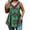 Green, variant on Women's Plus Size Bohemian Floral Print V-Neck Sleeveless Tunic Top with Ethnic Embroidery, Flowy A-Line Cut for Vacation and Casual Wear