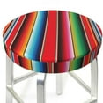 thumbnail image 3 of Kdxio Mexican Serape Blanket Stripes Print Stool Covers Round,Stretch Round Bar Stool Covers Washable Bar Stool Cushion Slipcover for 12-15 Inch Chair, 3 of 7