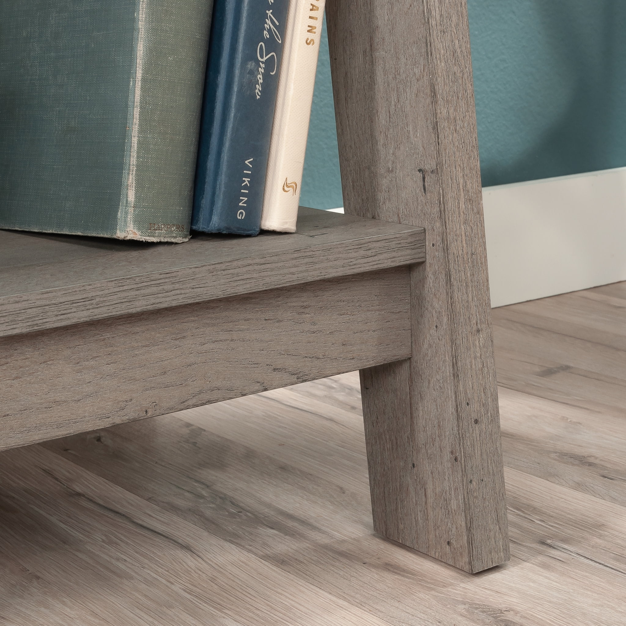 Sauder Trestle 5-Shelf Open Display Bookcase, Mystic Oak Finish