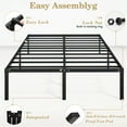 thumbnail image 3 of LEVELEVE Premium Full Size Bed Frame 14 Inch - Reinforced Metal Platform Bed with Strong Load-Bearing, Under Bed Clearance for Storage, No Box Spring Needed, Quick & Easy Setup, 3 of 6
