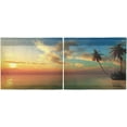 thumbnail image 3 of Coolnut Palm Tree Kitchen Curtains 2 Panels, UV Protected Tier Curtains Half Window Curtains for Guest Room Bathroom Sink Laundry Room Basement,24"x 27", 3 of 6