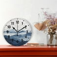 thumbnail image 2 of Yayeee 10" Wall Clock Battery Operated Quartz Round Silent Non-Ticking Home Decor, Watercolor Mountains, 2 of 6