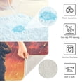 thumbnail image 3 of Yayeee Bath Rugs for Bathroom Floor Set of 2 Non Slip Fluffy Soft Absorbent Mat, Astronaut at Dawn, 3 of 7