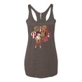 thumbnail image 2 of Wild Bobby Betty Boop Winking Girl Power Femenist Betty Boop Tri-Blend Racerback Tank Top, Brown, Small, 2 of 5