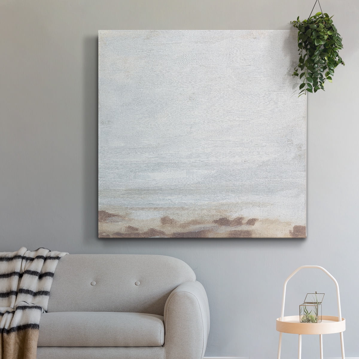 Wexford Home Neutral Breakers I-Premium Gallery Wrapped Canvas, 24" x 24" - Ready to Hang