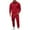 Red, variant on Men’s Quarter Zip Pullover Sweatshirt and Cargo Jogger Pants Two Piece Set Casual Long Sleeve Tracksuit