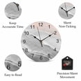 thumbnail image 5 of Wall Clock Grey Ocean Waves Clocks PVC Silent Non-Ticking Battery Operated Decorative Ombre Beach Spray Round Clock for Home Living Room Kitchen Bedroom Office School Wall Decor 10 Inch, 5 of 9