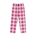 thumbnail image 2 of Vsdgher Plaid Heart Print Mens Pajama Pants Sleep & Lounge Pants, PJ Bottoms With elastic waistb and Pockets, 2 of 5