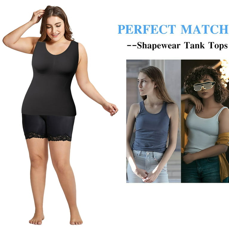 COMFREE Shapewear Tank Tops with Bulilt in Bra for Women Tummy Control Vest  Seamless Body Shaper