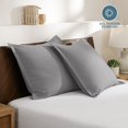 thumbnail image 3 of Bare Home Pillow Sham Set - Premium 1800 Collection - Double Brushed - Euro, Light Gray, 3 of 8
