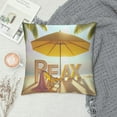 thumbnail image 2 of Leisuo Ocean Beach Relax Decorative Throw Pillow Covers Car Leisure Time Hawaii Coconut Tree Beach Umbrella Pillowcase Home Sofa Couch Cushion Cover, 2 of 5