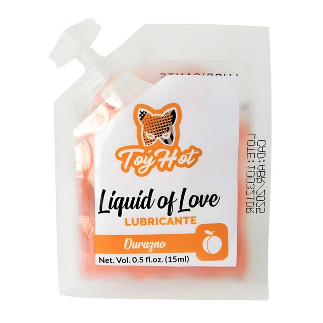 Pack 10 Und Lubricante Comestible ToyHot 15ml Base Agua naranja