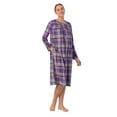 thumbnail image 2 of Aria Women’s Long Sleeve Strech Velour 44" Sleepwear Gown, Sizes S-4X, 2 of 5