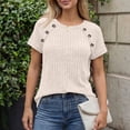 thumbnail image 2 of SUNBS Blouses for Women Crew Neck Casual Tunic Tops Short Sleeve Shirts Fashion Clothing, 2 of 8