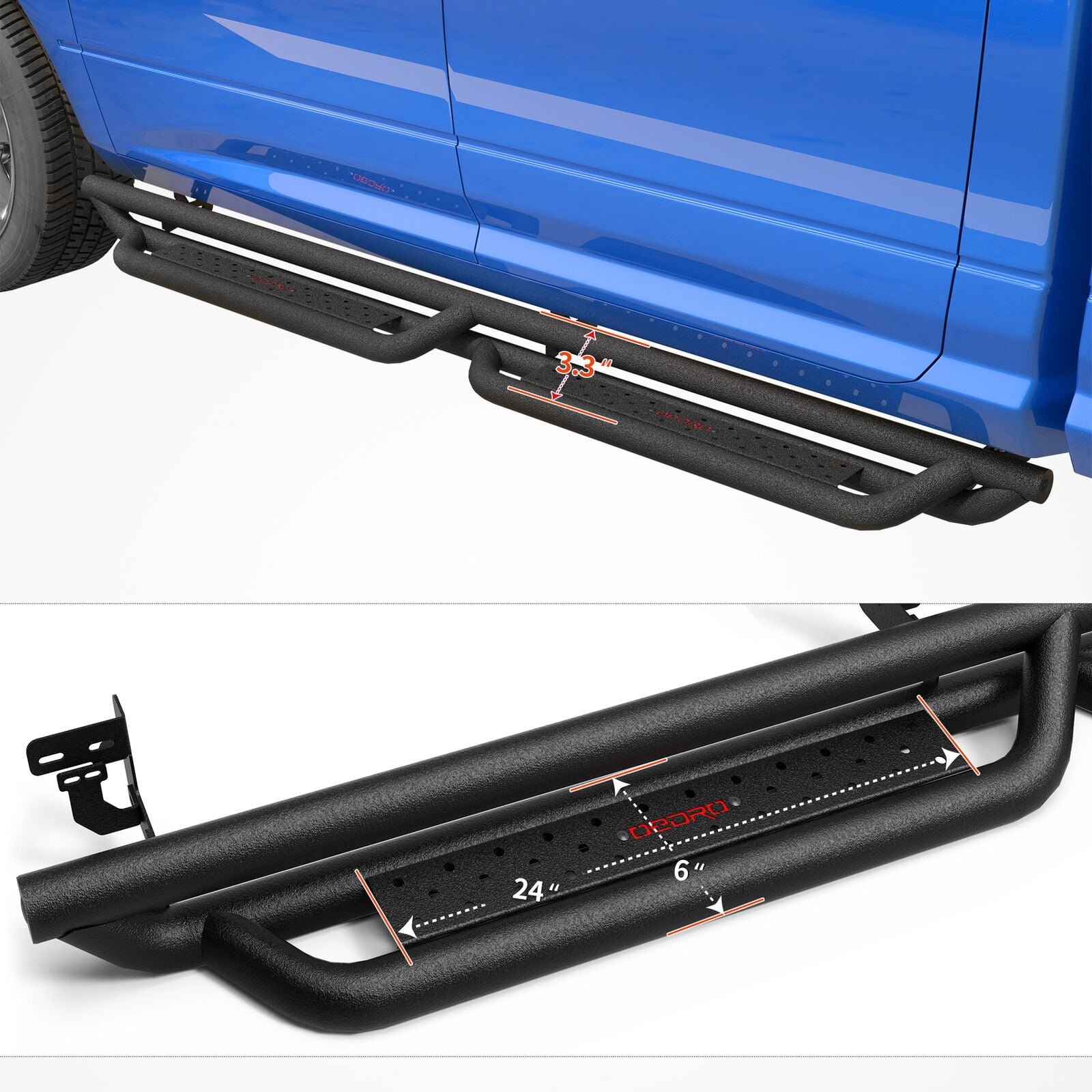 RVNI Running Boards for 09-18 Dodge Ram 1500 19-23 Ram 1500 Classic Crew Cab Side Bar Fits select: 2015 TOYOTA TACOMA ACCESS CAB/TRD PRO, 2013 TOYOTA TACOMA DOUBLE CAB