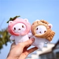 thumbnail image 1 of Cute Fur Ball Keychain Cat Soft Pompom Animal Tail Hair Ball Car Keychain Snapper Fish Cat Plush Toy Head Cap Keychain Mom GiftCoffeeChina He Qiyong unisex, 1 of 1