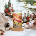 thumbnail image 2 of Yayeee Flameless Candles with Remote Flickering Battery Operated Multi Color Changing, Purple Abstract Floral, 2 of 7