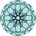 thumbnail image 1 of Ahgly Company Tapis Rond Lavable en Machine Intérieur Transitionnel Vert Profond, 7 Pieds Rond, 1 of 7