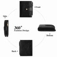 thumbnail image 4 of GAEKEAO Wallet for Women RFID Blocking Vegan Leather Bifold Card Holder Compact Zipper Pocket Wallets with 4 ID Windows, 4 of 8