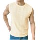 thumbnail image 2 of pstuiky Camiseta sin mangas para hombre, Blusa sin mangas con cuello redondo y aberturas para hombre, estilo informal, de color liso, sin mangas Chaleco de hombre xxl, 2 of 8